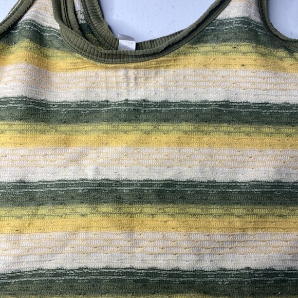 URBAN OUTFITTERS GREEN & YELLOW STRIPED CROPPED BRAMIE SIZE XL - Picture 4 of 8